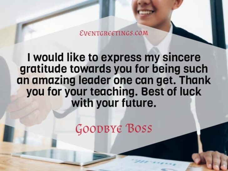 Farewell Message To Boss With Best Wishes Events Greetings