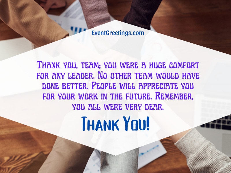 Inspirational Thank You Messages For Team Events Greetings