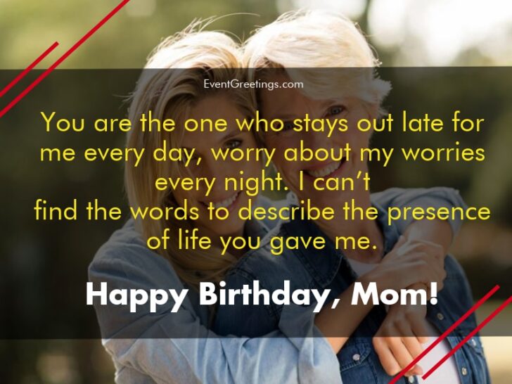 80 Lovely Birthday Wishes for Mom from Daughter