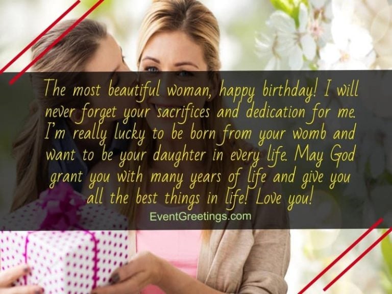 Birthday Greetings For Daughter From Mom