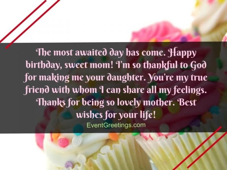 65 Lovely Birthday Wishes for Mom from Daughter