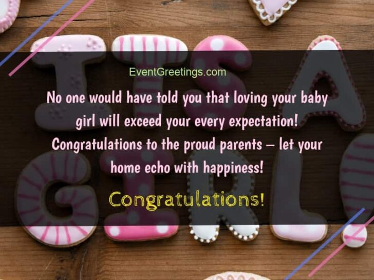 New Baby Girl Wishes, Quotes And Congratulation Messages