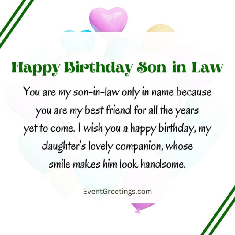 100 Touching Birthday Wishes For Son In Law