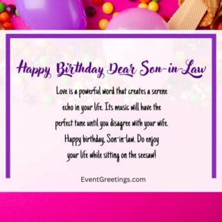 100 Touching Birthday Wishes For Son In Law