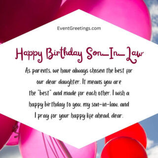 100 Touching Birthday Wishes For Son In Law