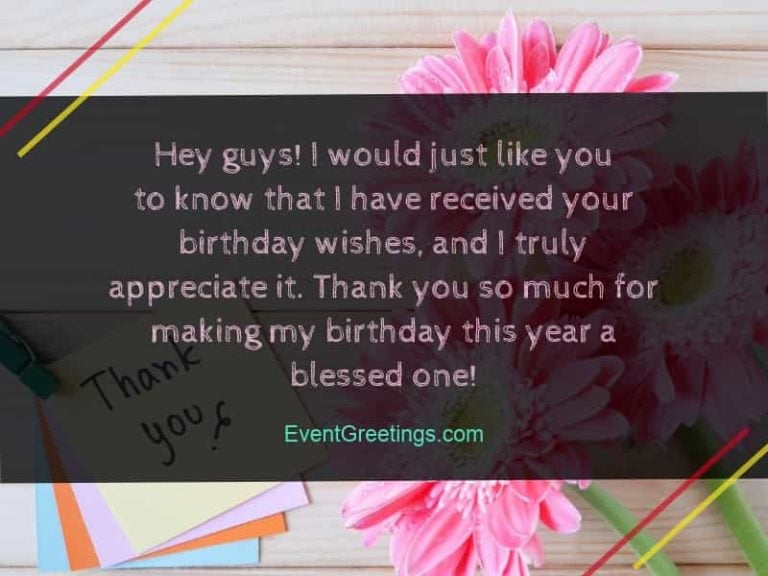 65 Best Thank You Messages for Birthday Wishes - Quotes And Notes