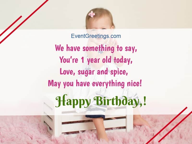 21 Awesome Happy Birthday Wishes For 1 Year Old Daughter Events