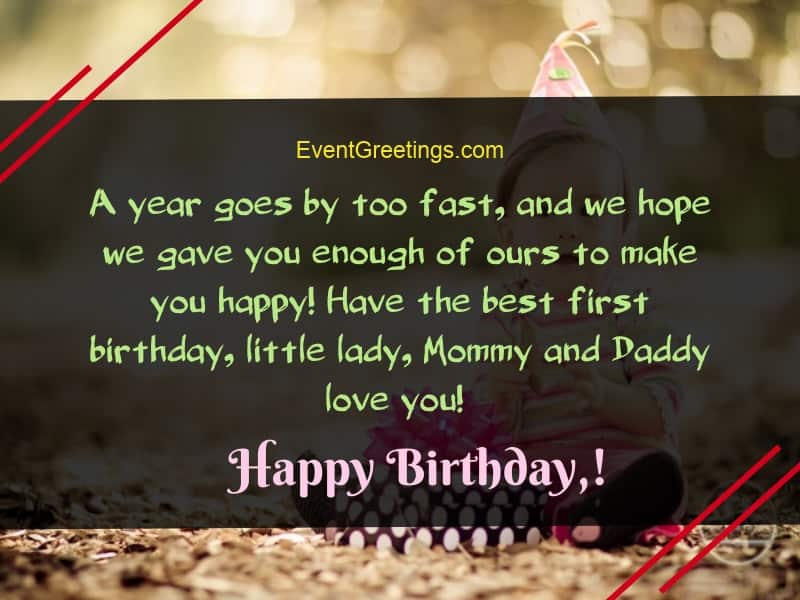 21 Awesome Happy Birthday Wishes For 1 Year Old Daughter Events