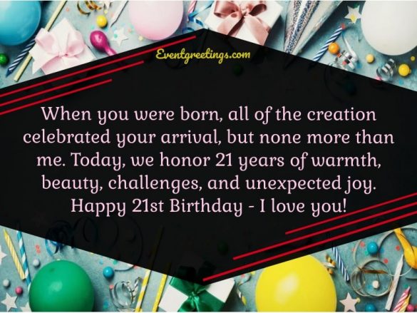 Happy 21st Birthday - Quotes and Wishes With Love Events Greetings