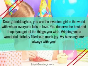 55 Happy Birthday Wishes for Granddaughter – Events Greetings