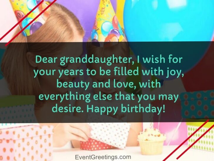 55 Happy Birthday Wishes for Granddaughter – Events Greetings
