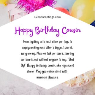 85 Fabulous Birthday Wishes For Cousin To Rigid The Bond