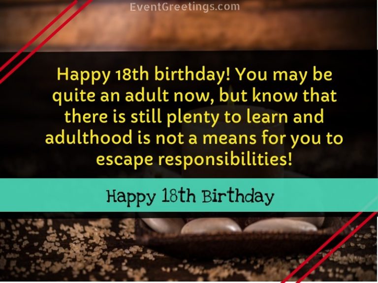 70 Best Happy 18th Birthday Wishes And Quotes For Dearest One