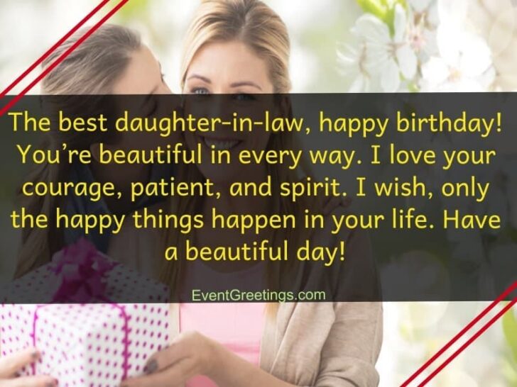 65 Sweet Birthday Wishes For Daughter In Law