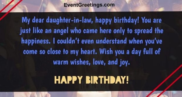 50 Sweet Happy Birthday Daughter In Law Quotes And Wishes Events 