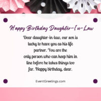 65 Sweet Birthday Wishes For Daughter In Law