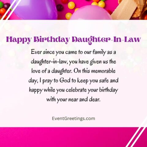 65 Sweet Birthday Wishes For Daughter In Law