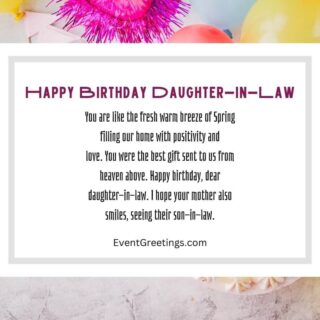 65 Sweet Birthday Wishes For Daughter In Law