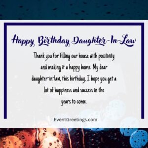 65 Sweet Birthday Wishes For Daughter In Law