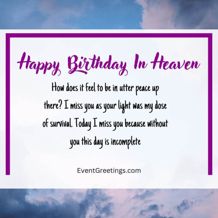 100 Heart Touching Happy Birthday In Heaven Quotes With Respect & Love