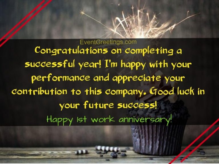 30 Unique Happy 1 Year Work Anniversary Quotes With Images