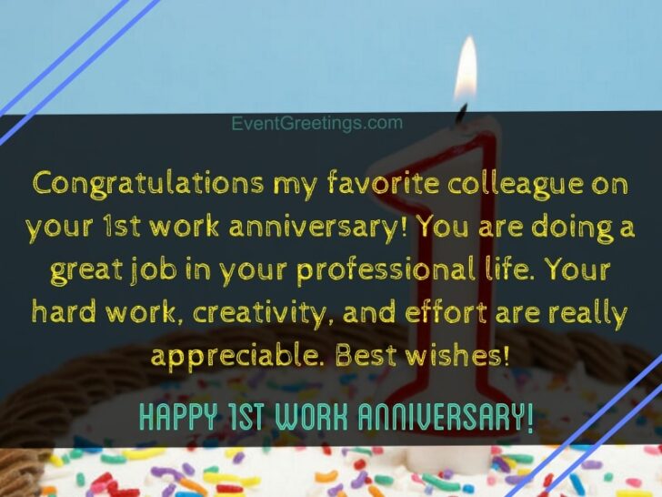 30 Unique Happy 1 Year Work Anniversary Quotes With Images