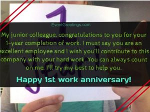 30 Unique Happy 1 Year Work Anniversary Quotes With Images