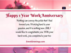 30 Unique Happy 1 Year Work Anniversary Quotes With Images