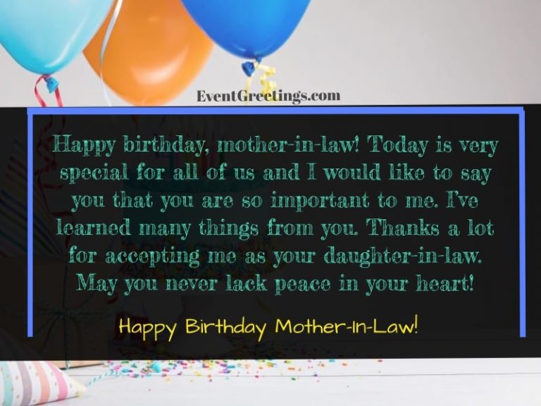 60 Birthday Wishes For Mother in Law With Love – Events Greetings