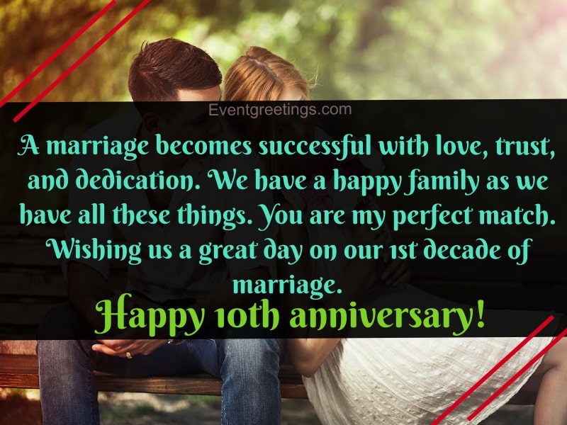 happy 10th wedding anniversary husband