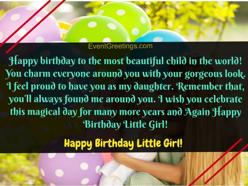 happy birthday wishes for little girl