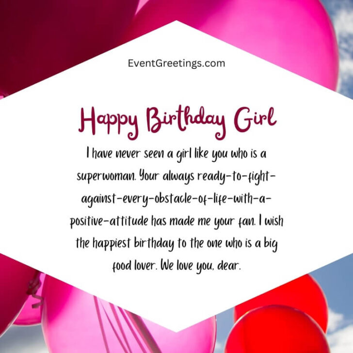 90 Cute Happy Birthday Wishes For Girl To Feel Her Special