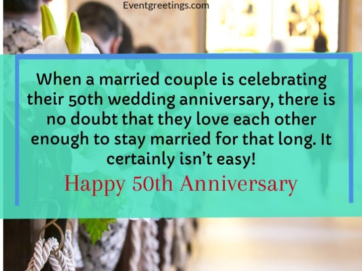 30 Amazing 50th Wedding Anniversary Wishes With Images