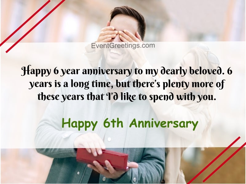 6th year wedding anniversary message for husband