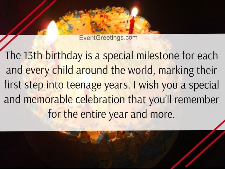 25 Best Happy 13th Birthday Wishes With Images