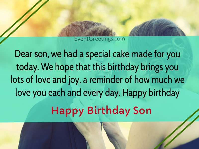 65 Best Birthday Wishes For Son With Images – Events Greetings