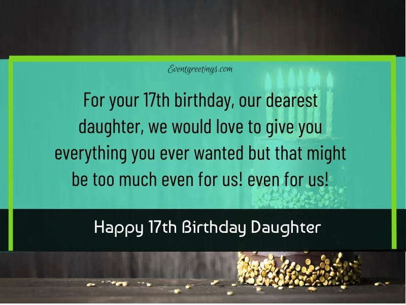 17th birthday wishes