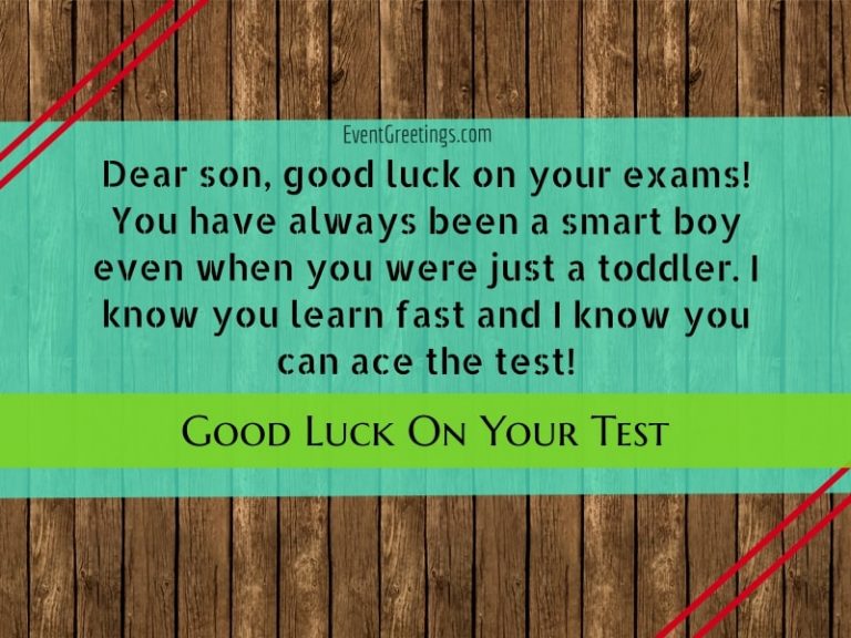 15 Good Luck On Your Test Wishes And Messages