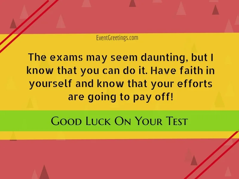 15 Good Luck On Your Test Wishes And Messages