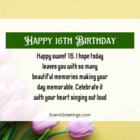 30 Happy Sweet 16 Quotes And Wishes