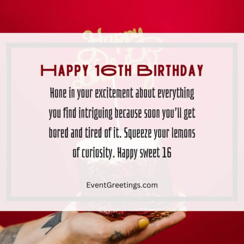 30 Happy Sweet 16 Quotes And Wishes