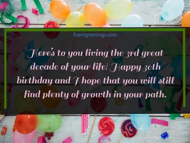 45 Best Happy 30th Birthday Quotes For Beloved One Events Greetings