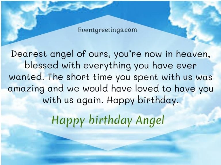 15 Cute Happy Birthday Angel Wishes To Remember Little One