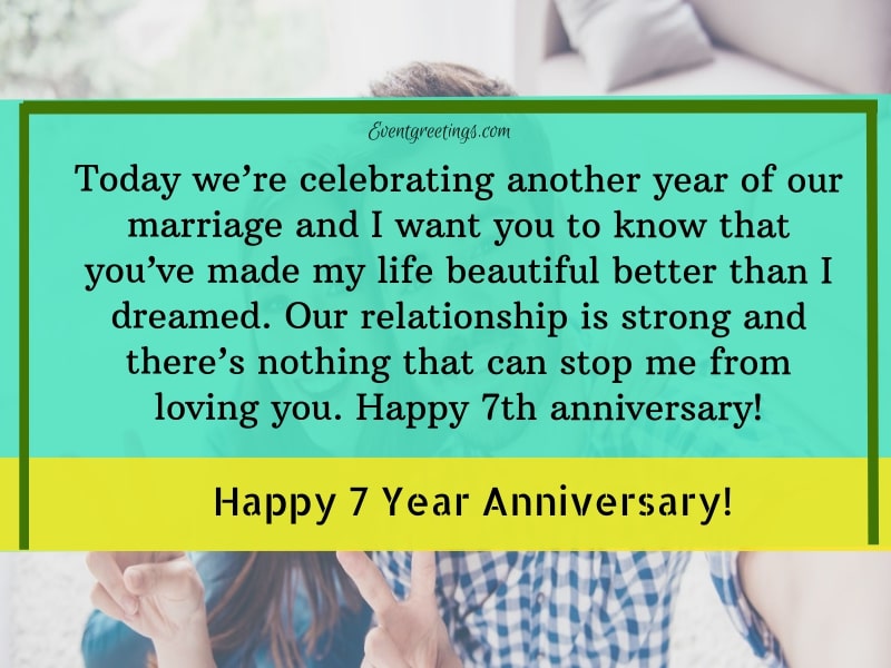 15 Awesome 7 Year Wedding Anniversary Quotes Events Greetings