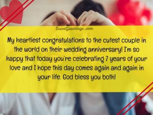 15 Awesome 7 Year Wedding Anniversary Quotes Events Greetings