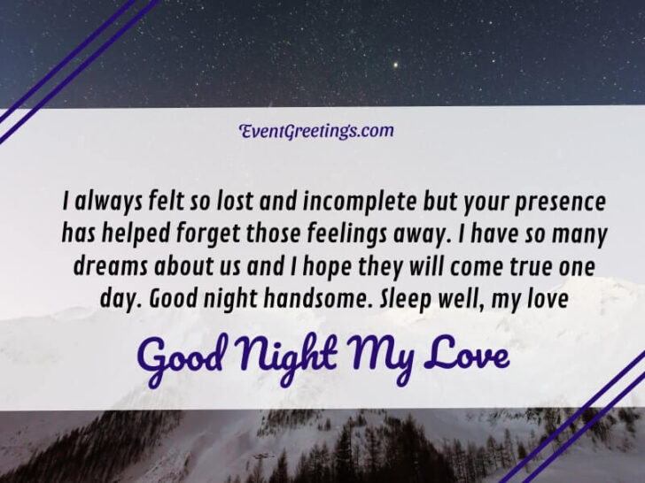 45 Sweet Good Night My Love - Messages And Quotes