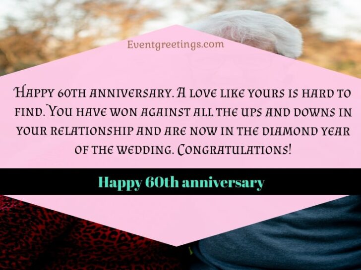 55 Amazing Happy 60th Wedding anniversary Wishes Events Greetings