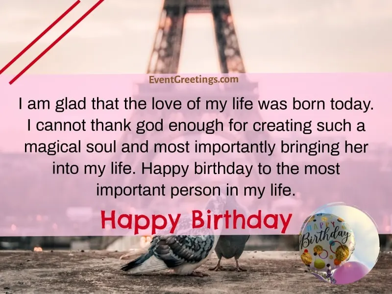 happy birthday for girlfriend message