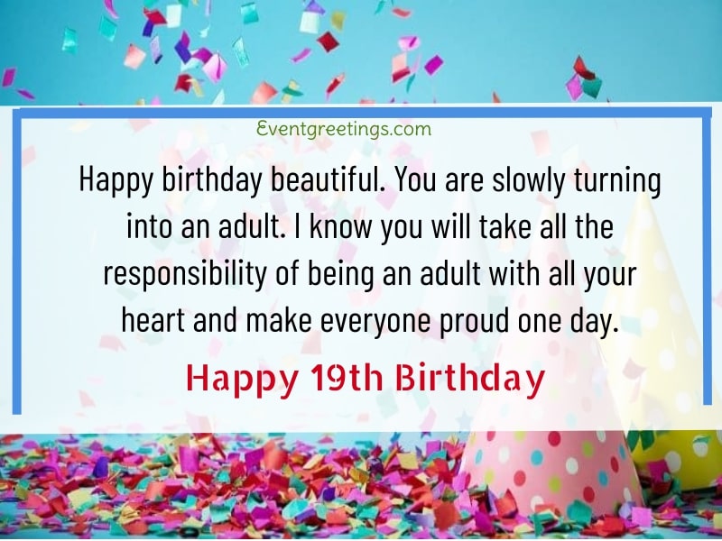Happy 19th Birthday Wishes And Quotes Events Greetings