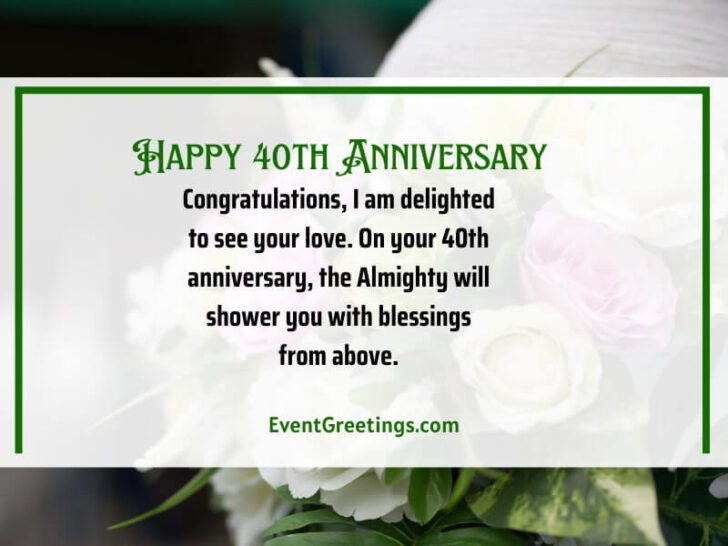 80 Best Happy 40th Wedding Anniversary - Quotes And Wishes